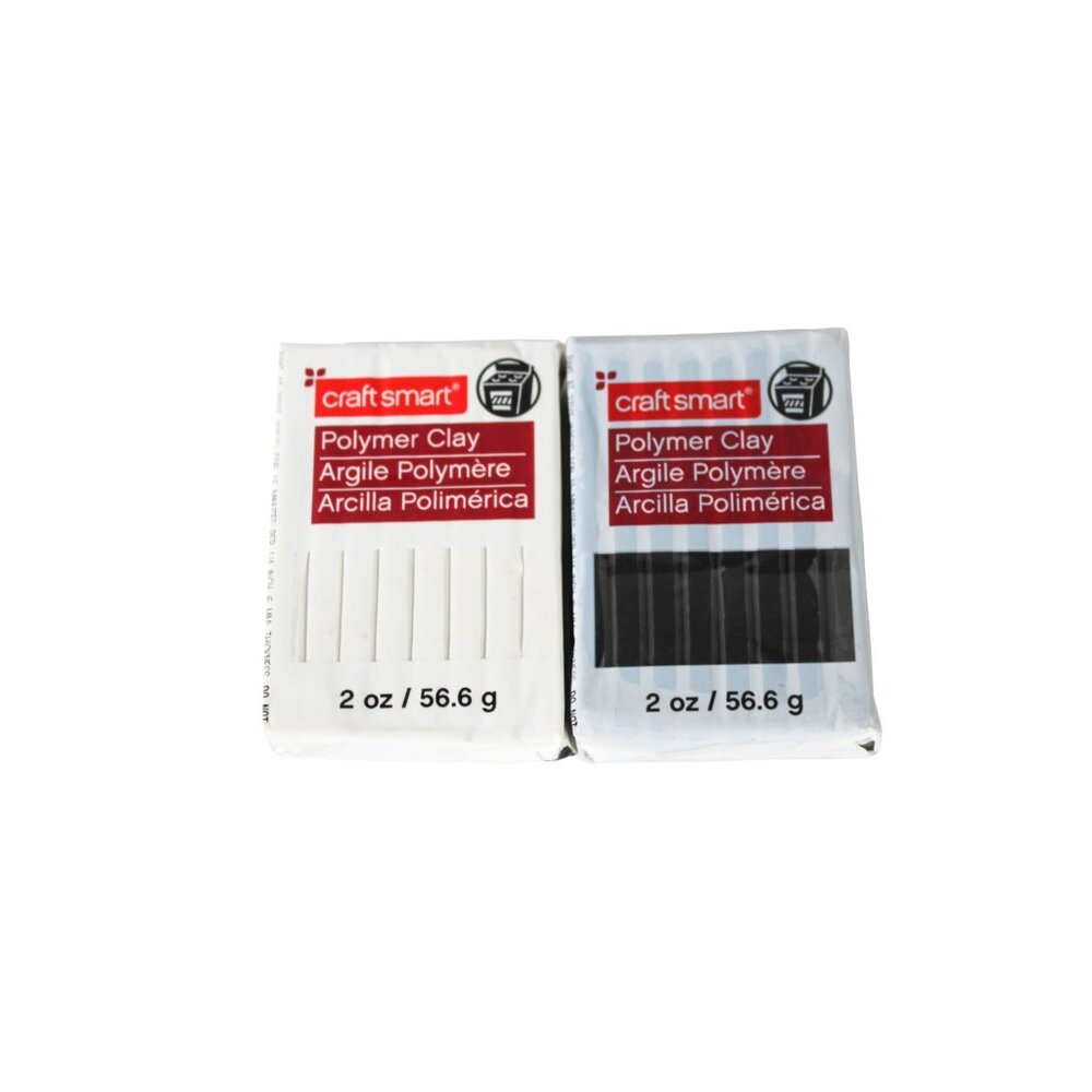NWT Set of 2 Polymer Clay Blocks | White & Black Crafting Clay